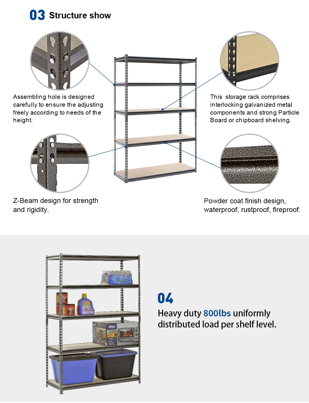 Office Storage Stackable Metal Corner Wire Storage Shelves Pocket Hole Garage Shelving Units UK, Canada
