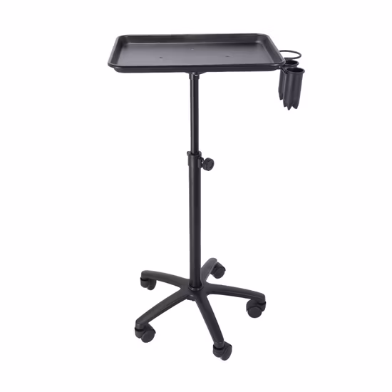 Salon Rolling Aluminum Tray Cart on Wheels for Hair Stylist, Hairdressing Tool