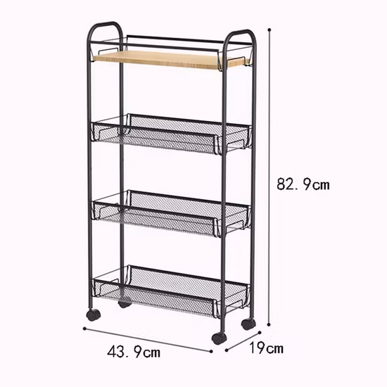 3 Tier Storage Cart Mobile Shelving Rolling Utility Storage Cart