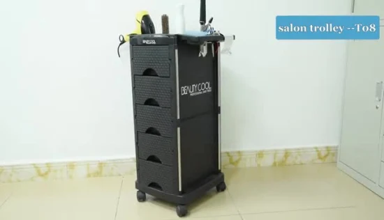 New Salon Equipment Storage Trolley 5 Tier Rolling Cart for Barber