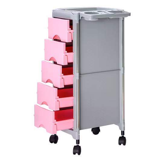 Fancy Black Rolling Utility Cart Salon 4 Tier Trolley